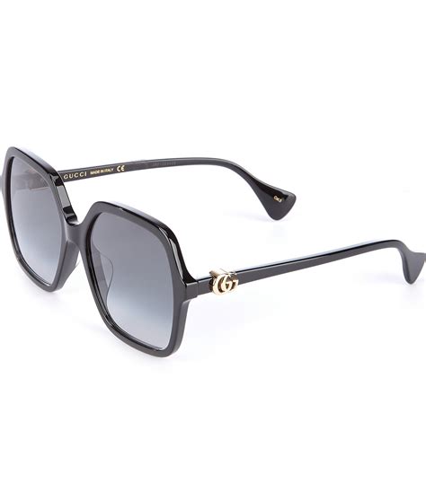 gucci white rectangular sunglasses|gucci rectangle sunglasses women.